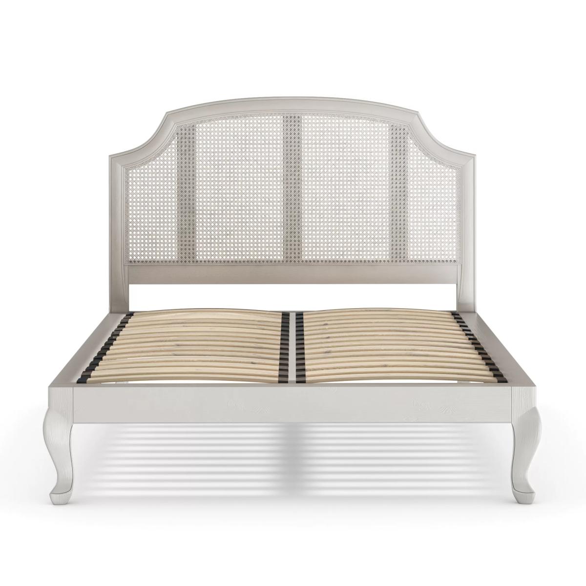 John Lewis Louis Woven Rattan Bed Frame, Double, Grey – image 2