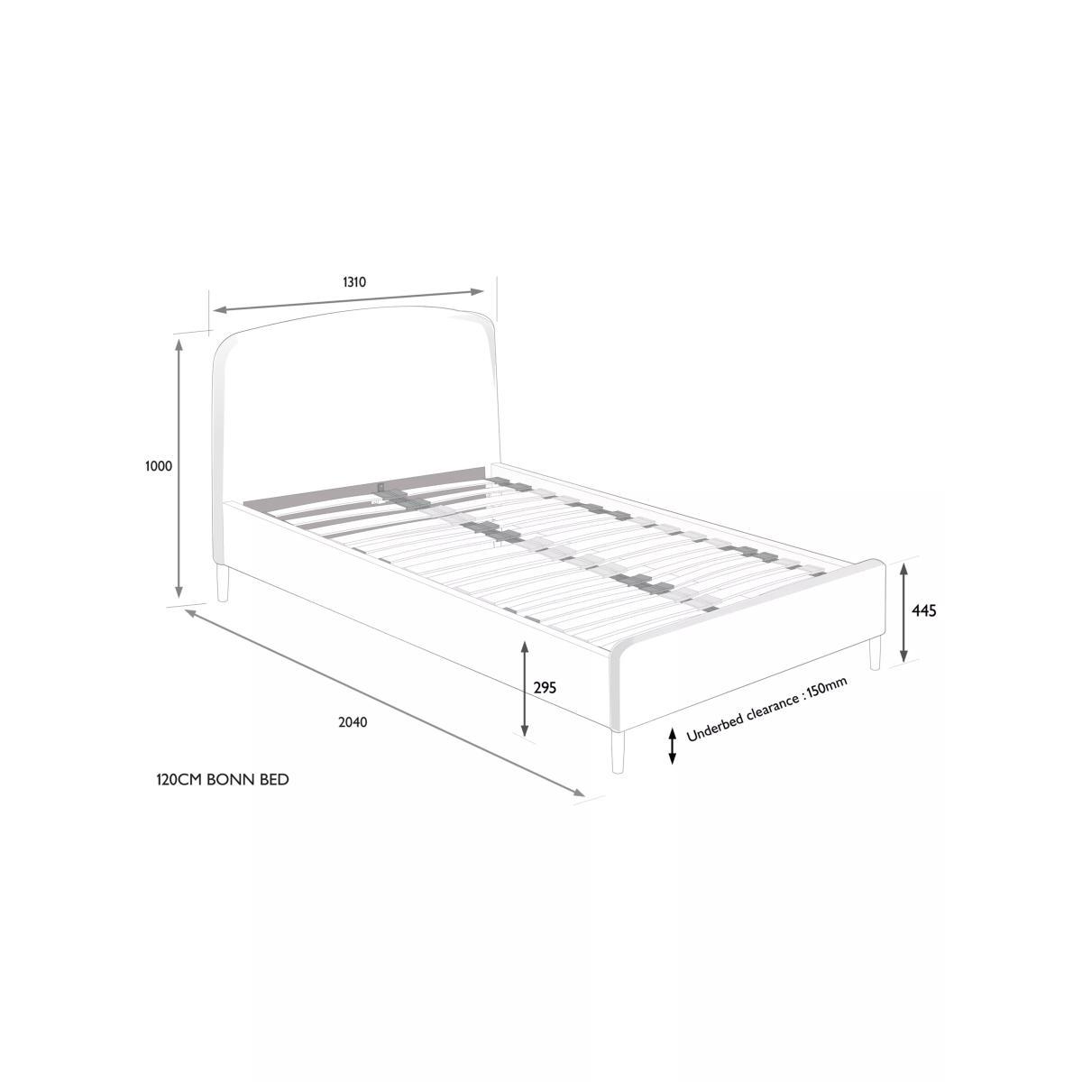 ANYDAY John Lewis & Partners Bonn Upholstered Bed Frame, Small Double, Saga Grey – image 7