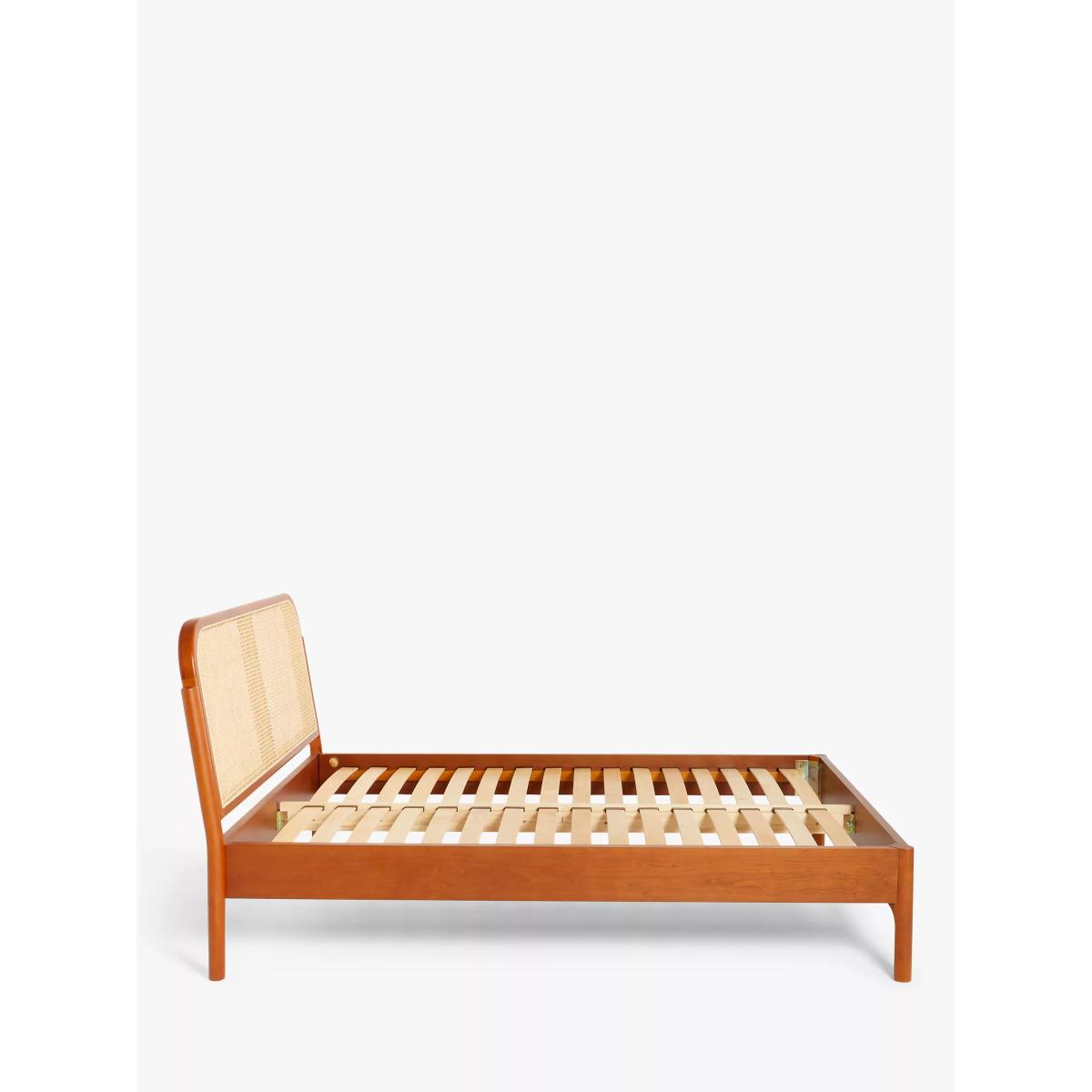 John Lewis Rattan Cherry Bed Frame, Double, Brown – image 2