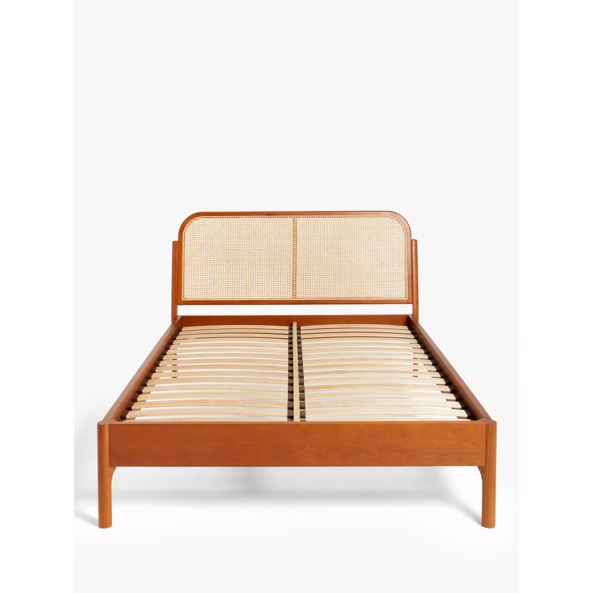 John Lewis Rattan Cherry Bed Frame, Double, Brown – image 4