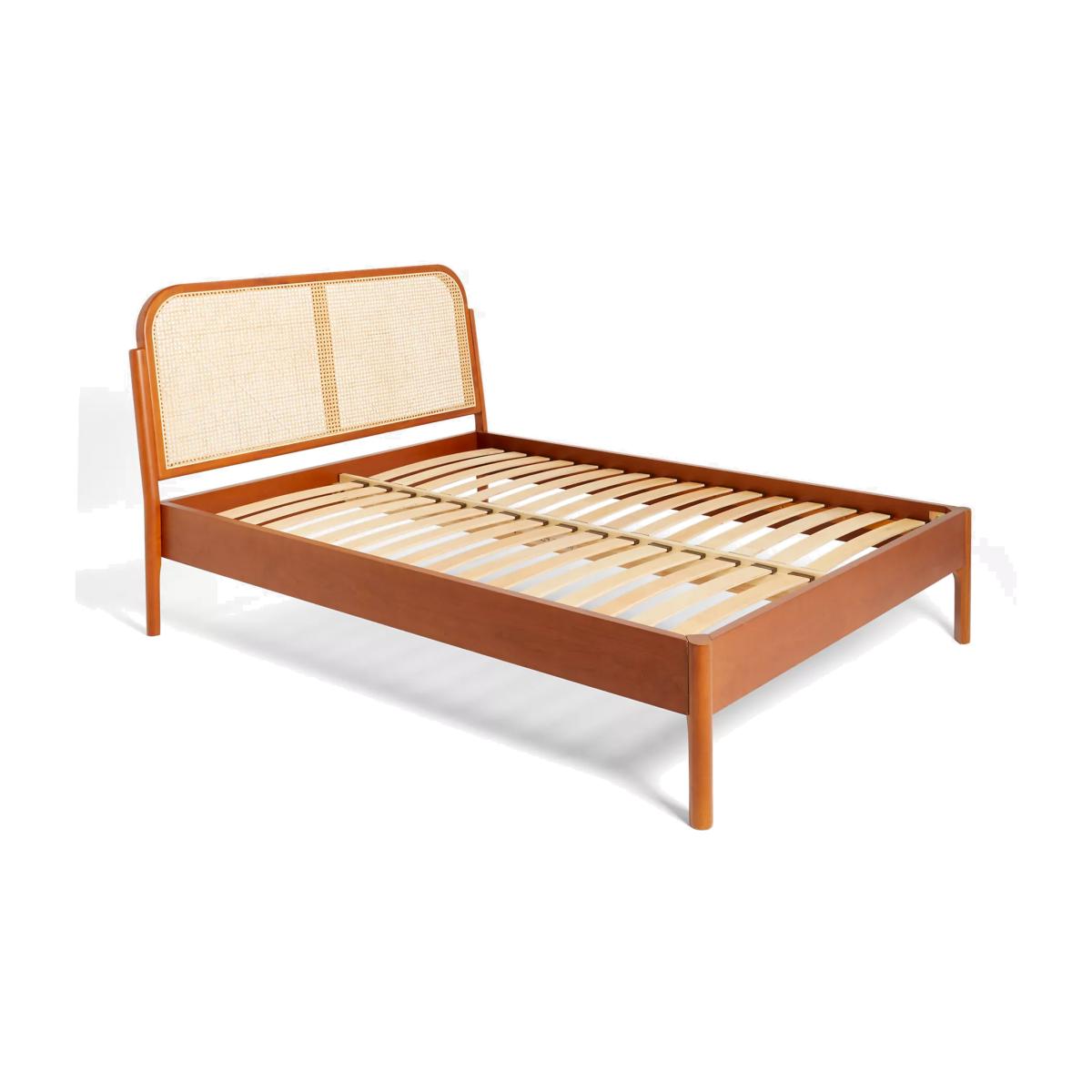 John Lewis Rattan Cherry Bed Frame, Double, Brown – image 1