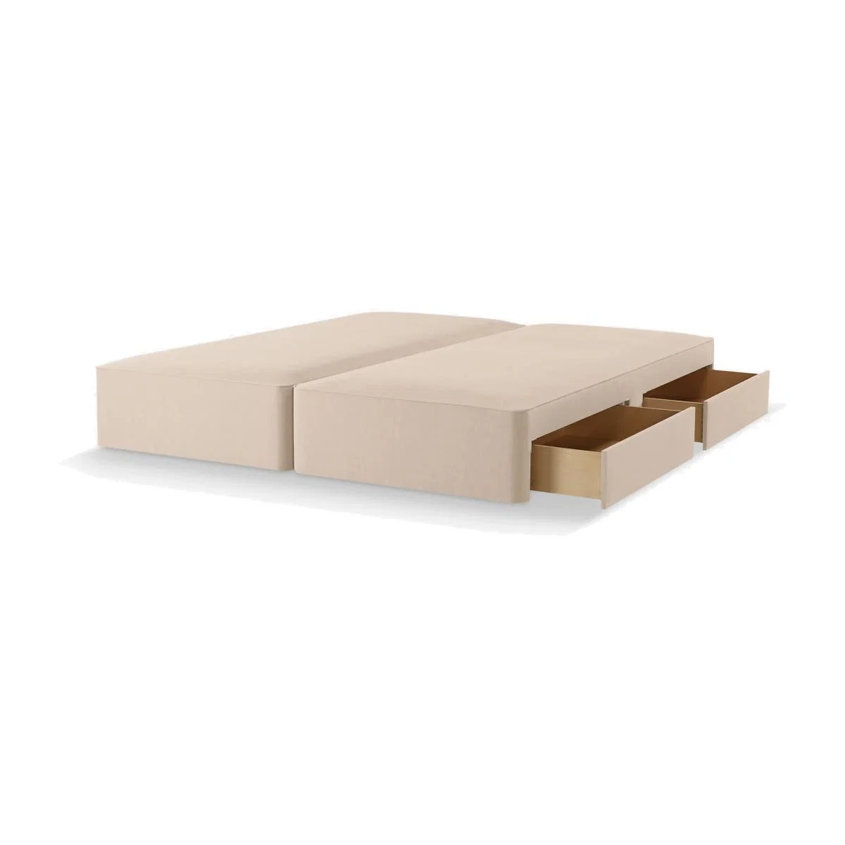 John Lewis & Partners Pocket Sprung 2500 4 Drawer Storage, Super King Size Upholstered Divan Base, FSC-Certified (Pine)