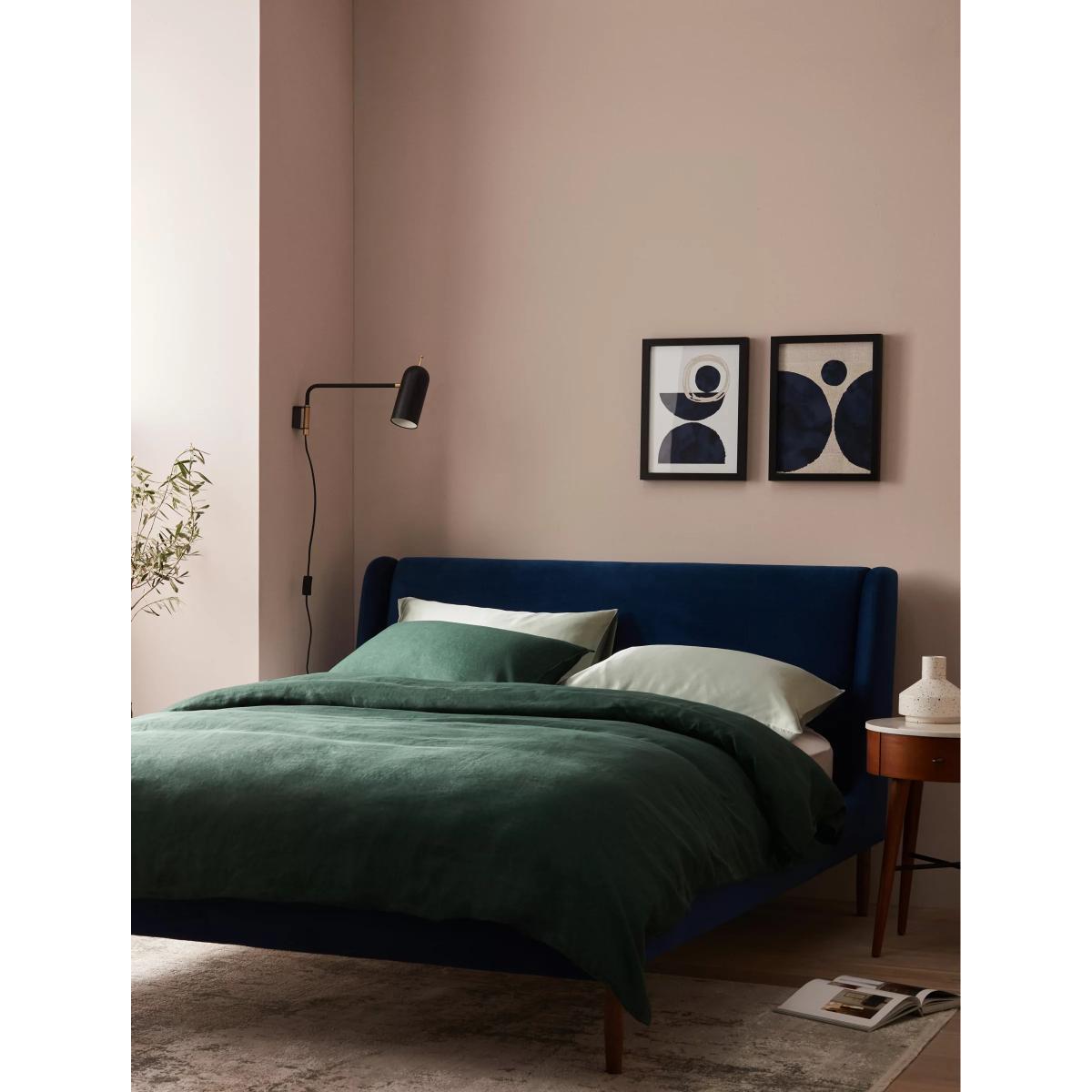 John Lewis Mid-Century Sweep Upholstered Bed Frame, Double – image 4