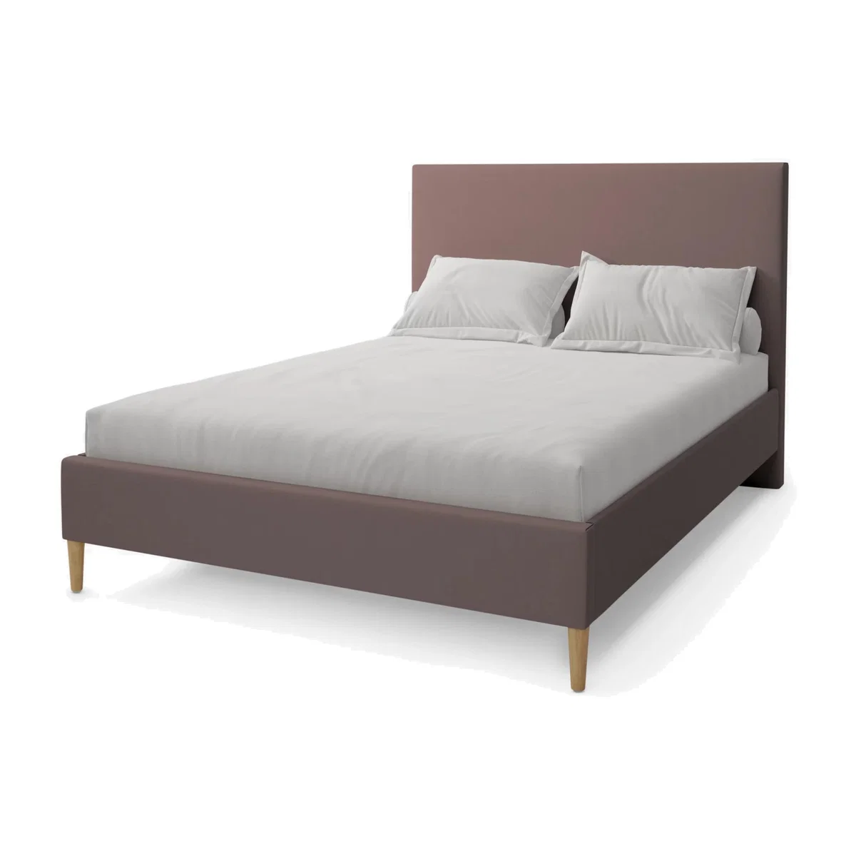 Koti Home Plain Upholstered Bed Frame, Super King Size – image 1