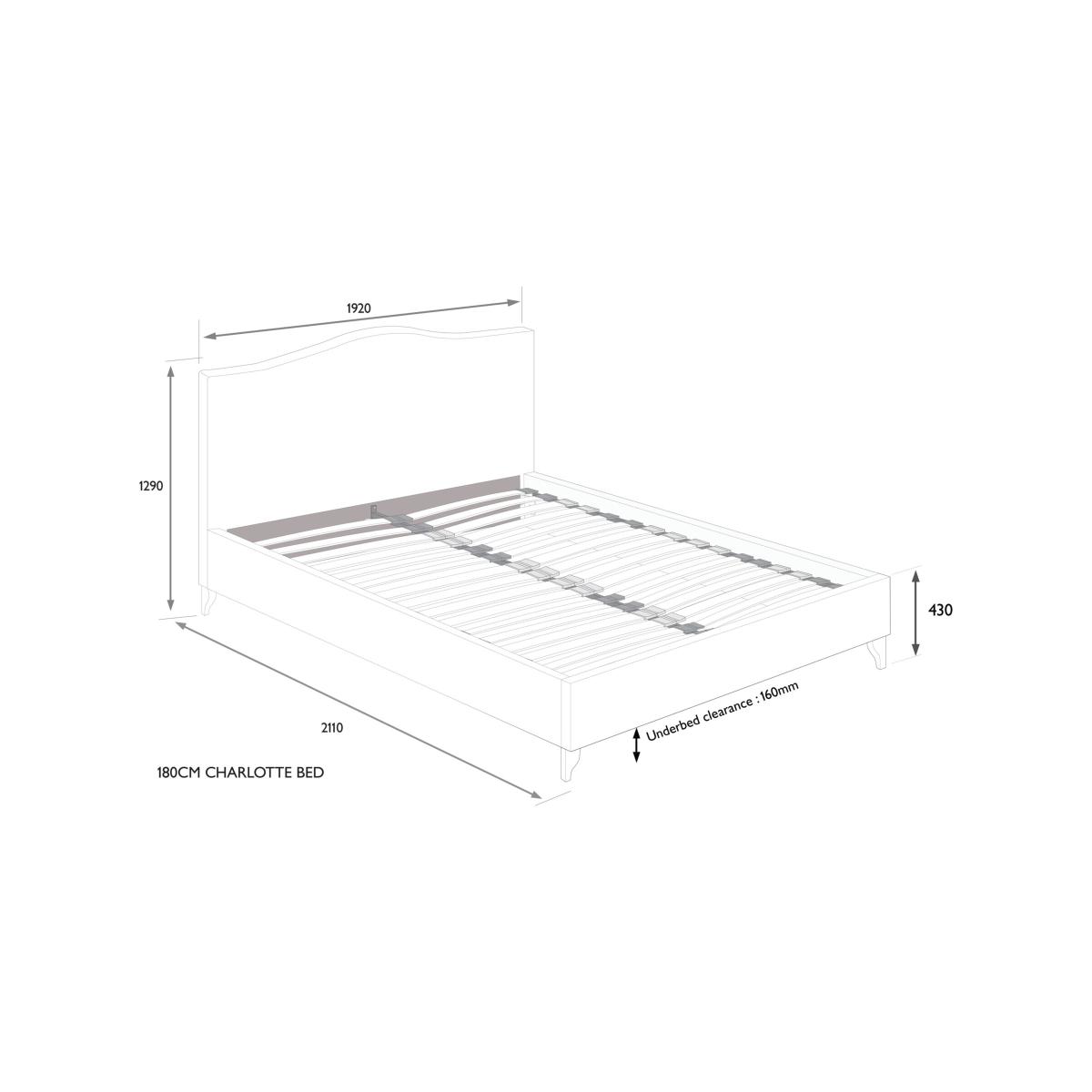 John Lewis Charlotte Upholstered Bed Frame, Super King Size – image 4