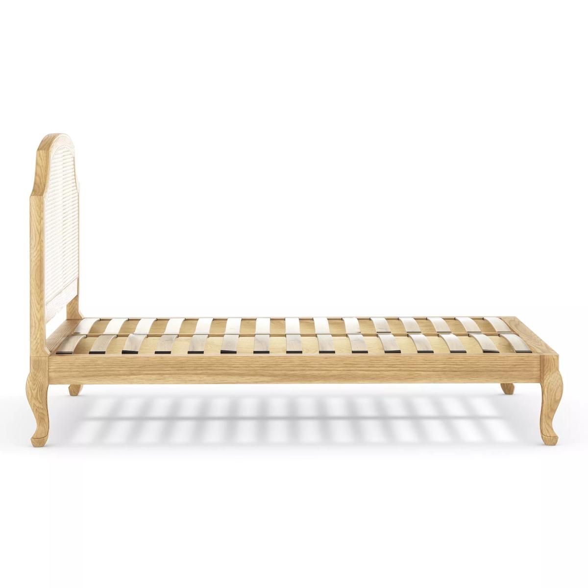 John Lewis & Partners Louis Woven Rattan Bed Frame, Super King Size, Oak – image 4