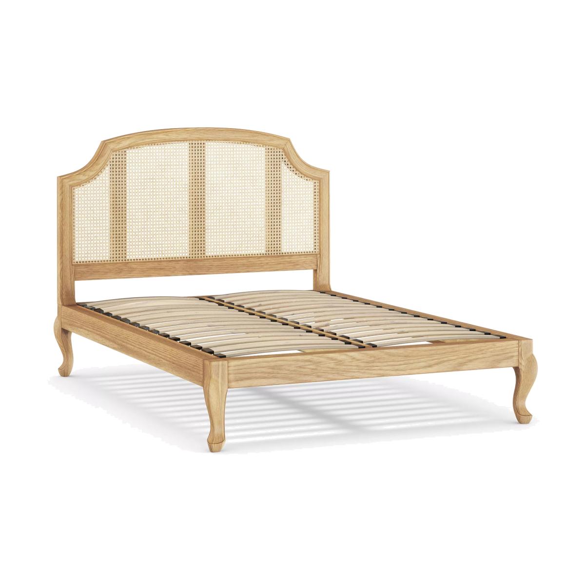 John Lewis & Partners Louis Woven Rattan Bed Frame, Super King Size, Oak – image 1