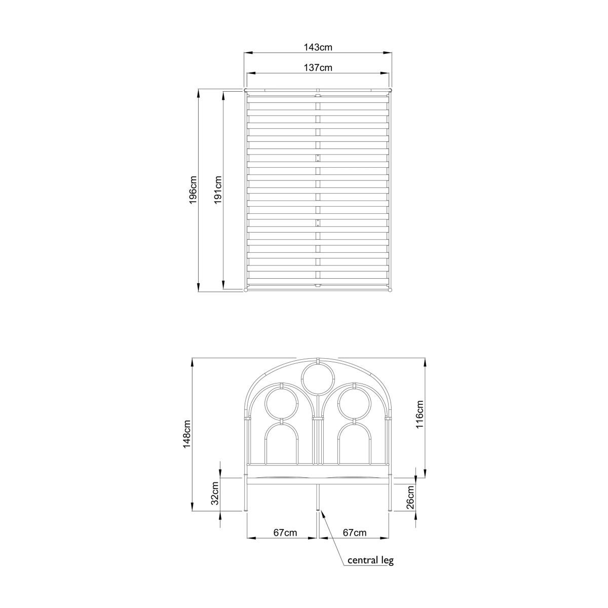 ANYDAY John Lewis & Partners Decorative Metal Bed Frame, Double, Black – image 6