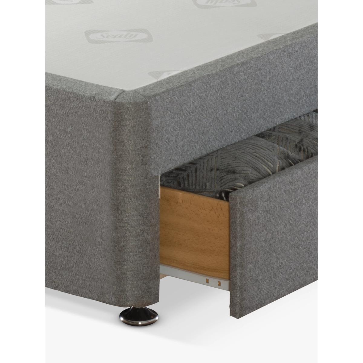 Sealy 2 Drawer Storage Divan Base, King Size, Grey – image 4