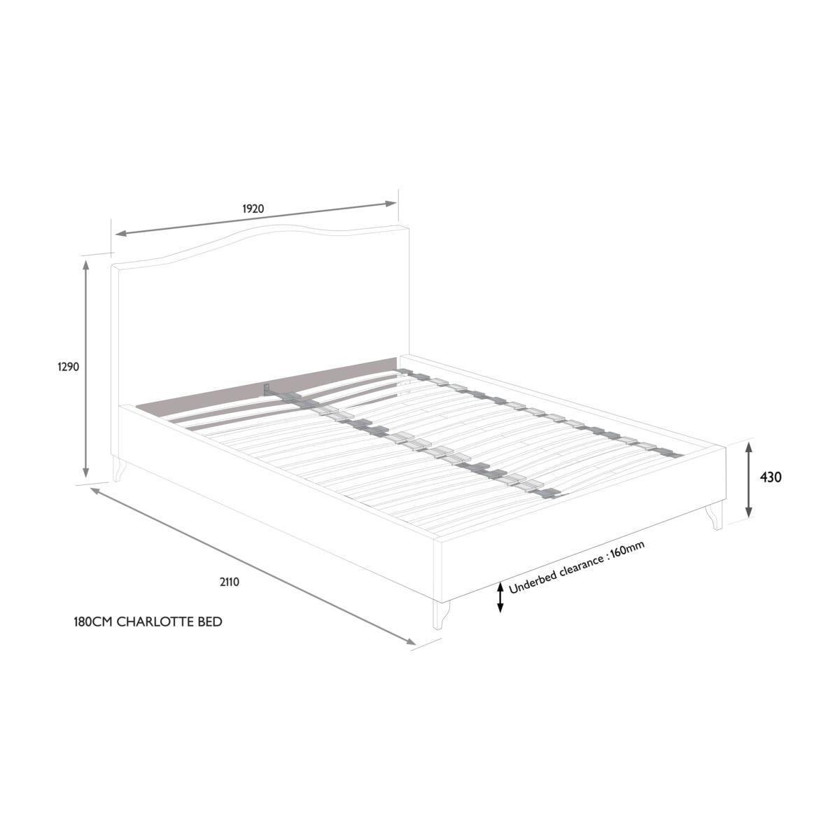John Lewis & Partners Charlotte Upholstered Bed Frame, Super King Size – image 1