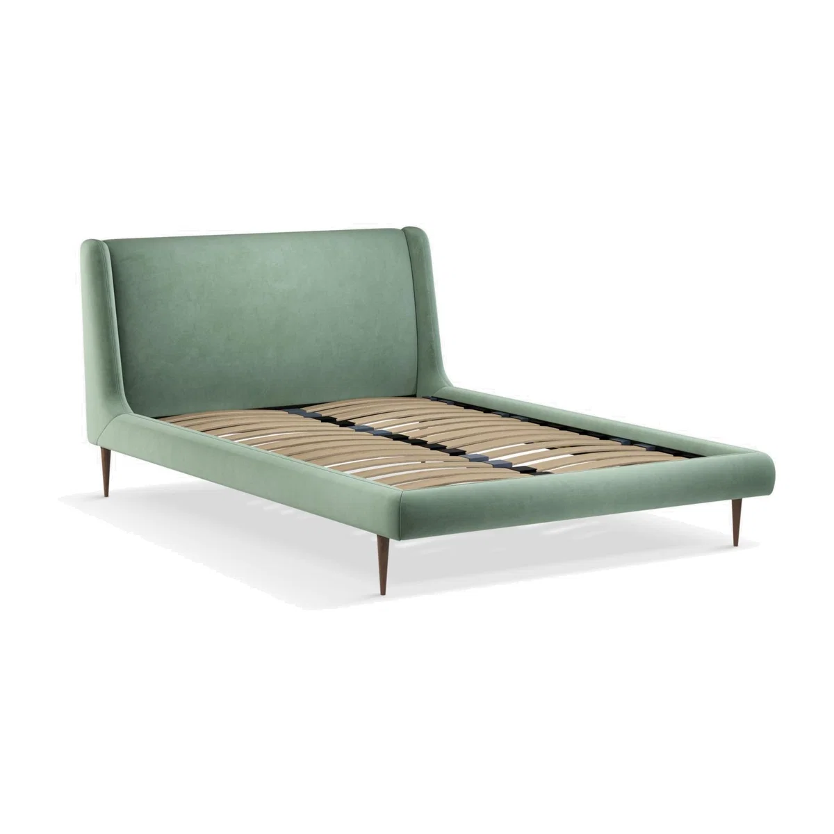 John Lewis Mid-Century Sweep Upholstered Bed Frame, Double – image 1