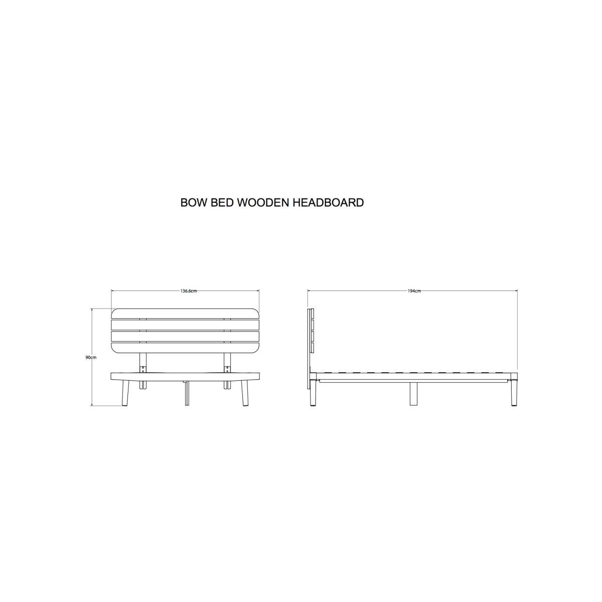 John Lewis & Partners Bow Slatted Headboard Bed Frame, Double – image 9