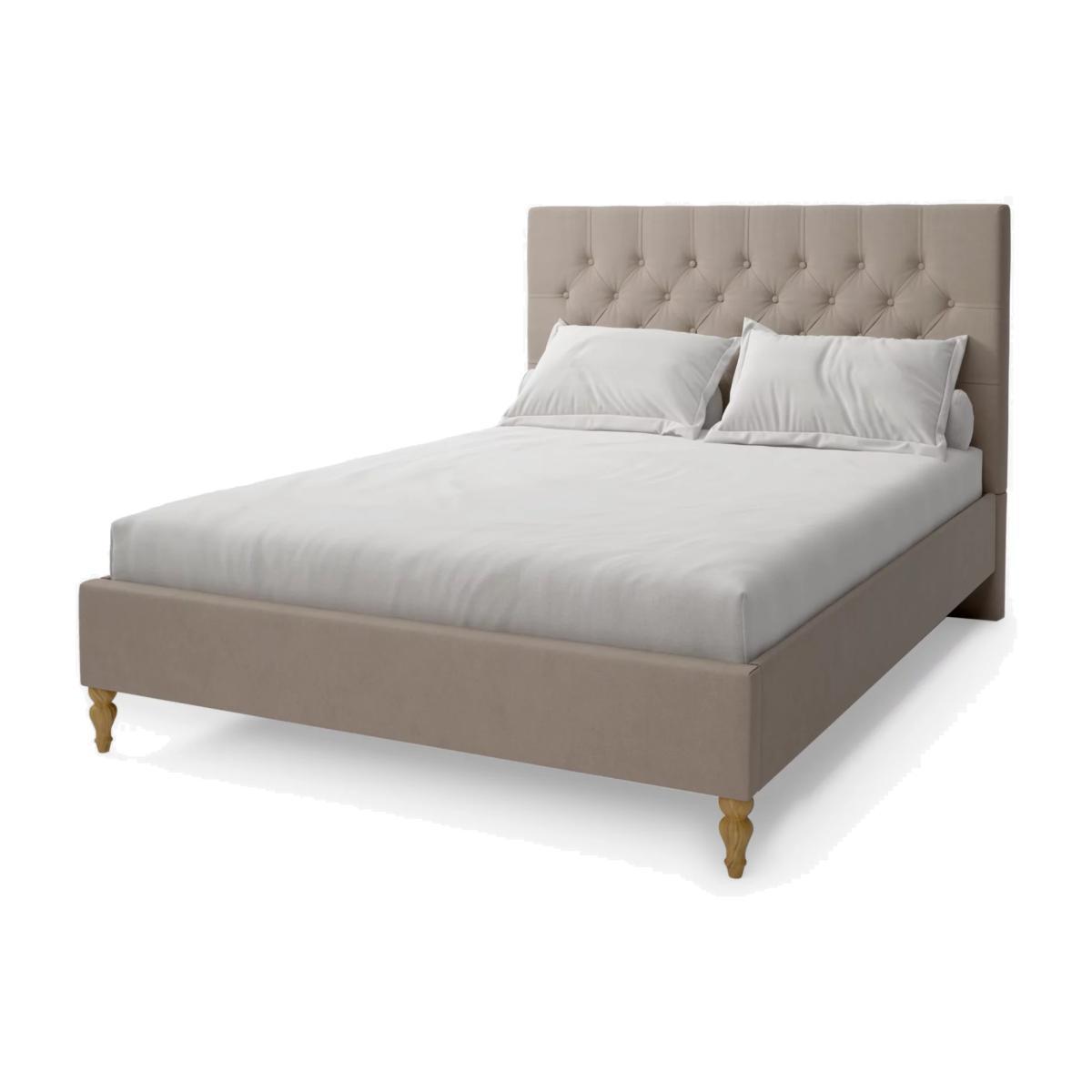 Koti Home Button Upholstered Bed Frame, Double – image 1