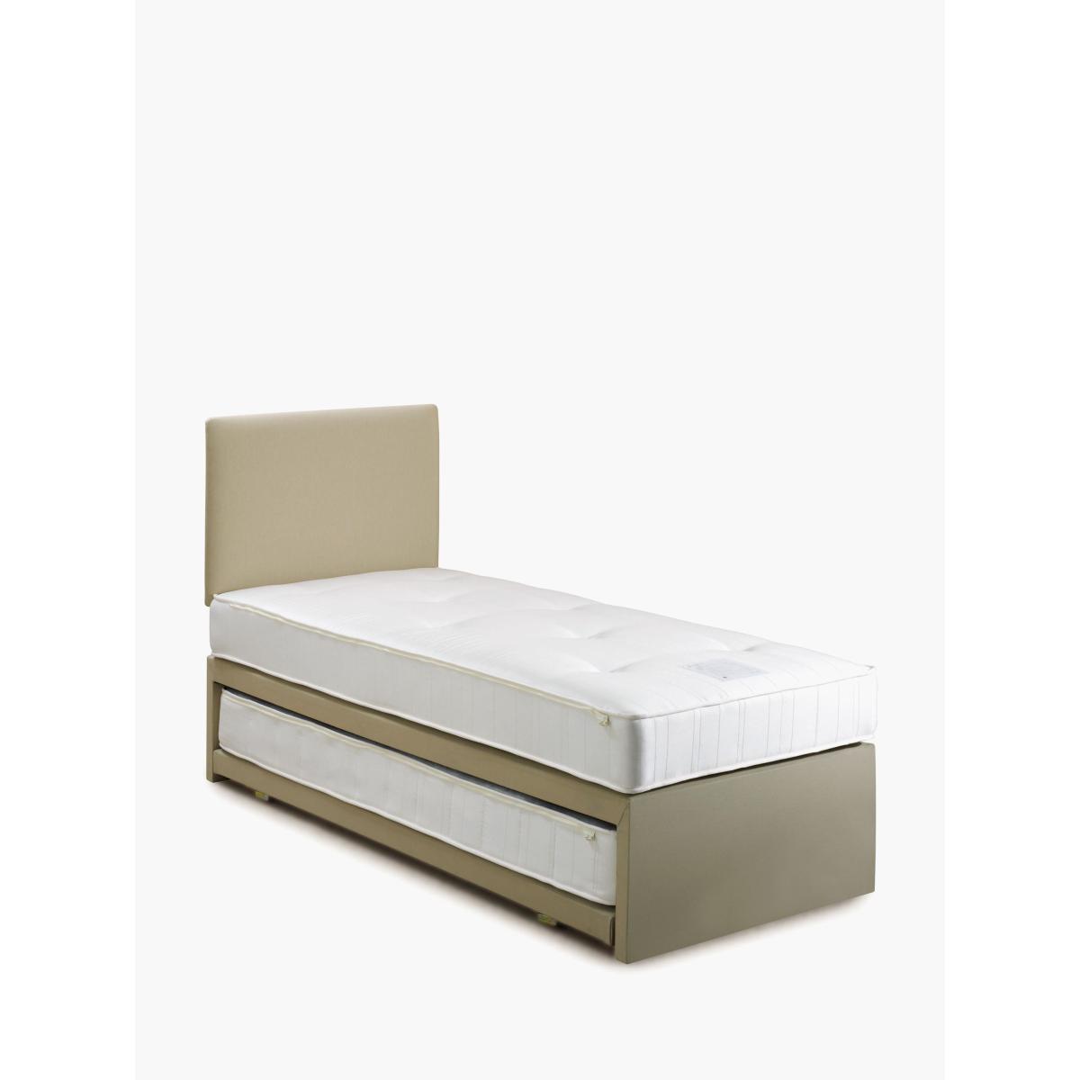 John Lewis & Partners Savoy Guest Bed with Two Open Spring Mattresses, Single, Topaz Beige – image 3