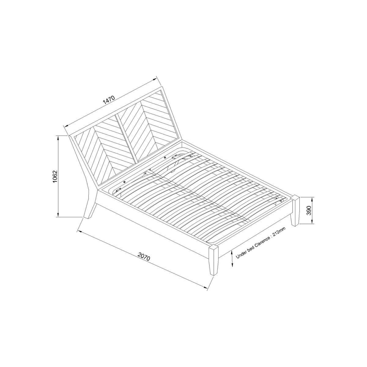John Lewis & Partners Padma Parquet Bed Frame, Double – image 8