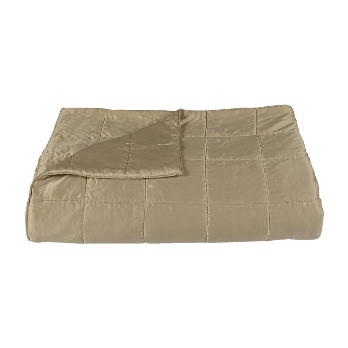 Rivolta Carmignani - 100% Pure Silk Bedspread - Taupe – image 1