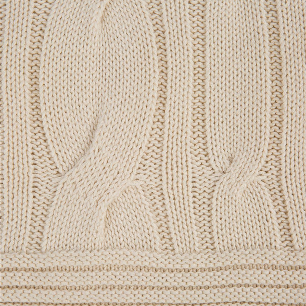 Retreat - Cable Knit Throw - Cream – image 5
