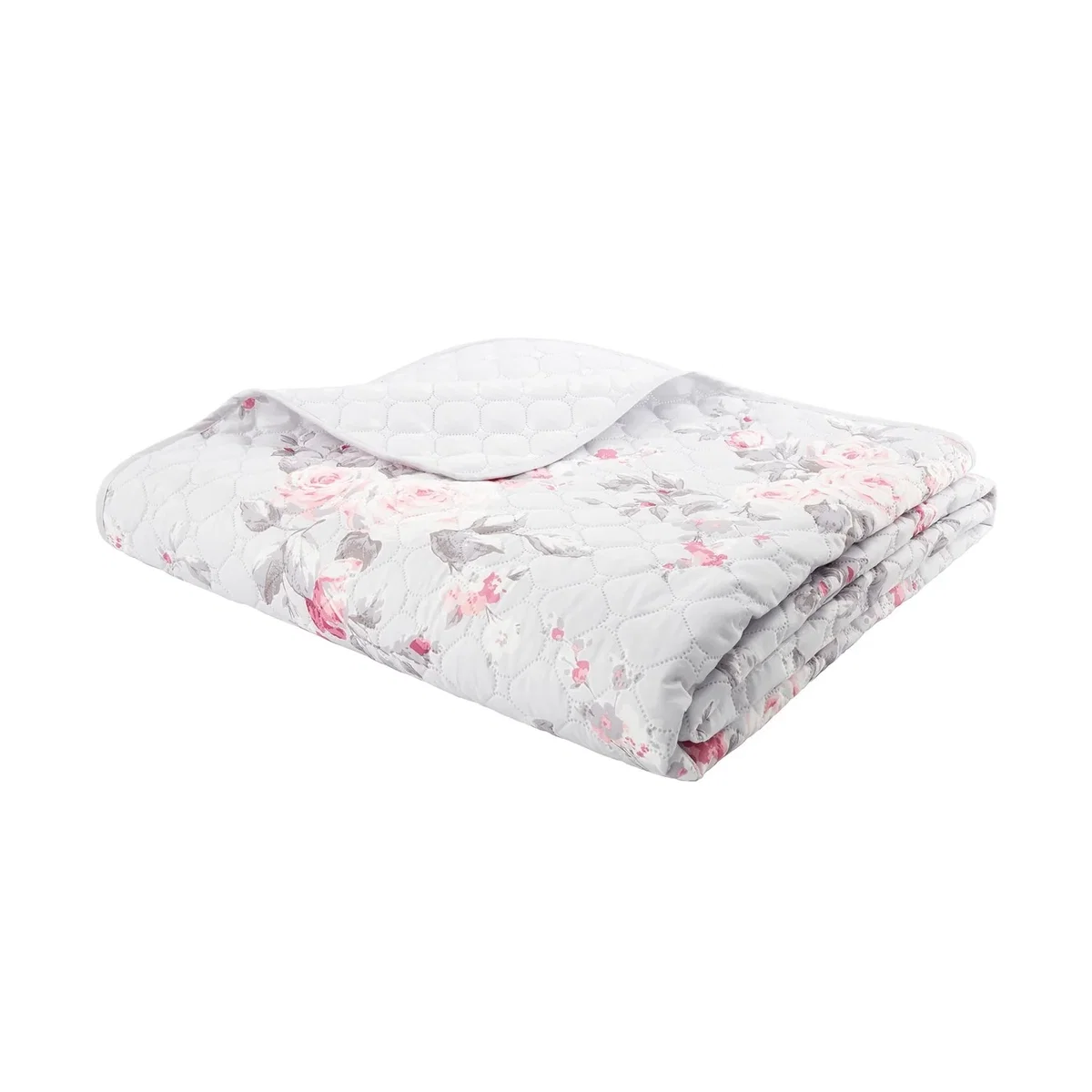 Floral Reversible Quilted Bedspread – image 4
