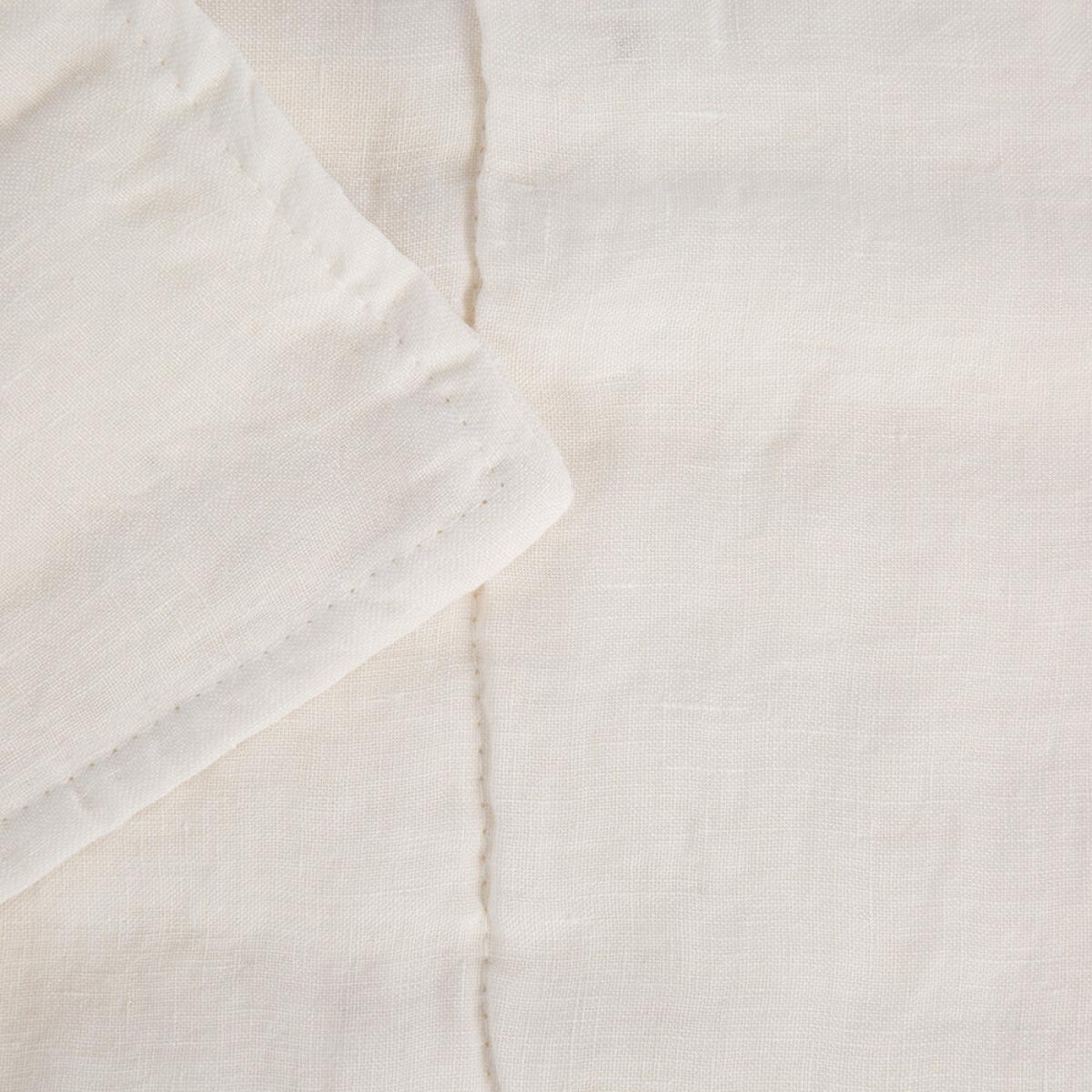 Lo De Manuela - Pure Washed Linen Bedspread - 270x230cm - Ivory – image 3