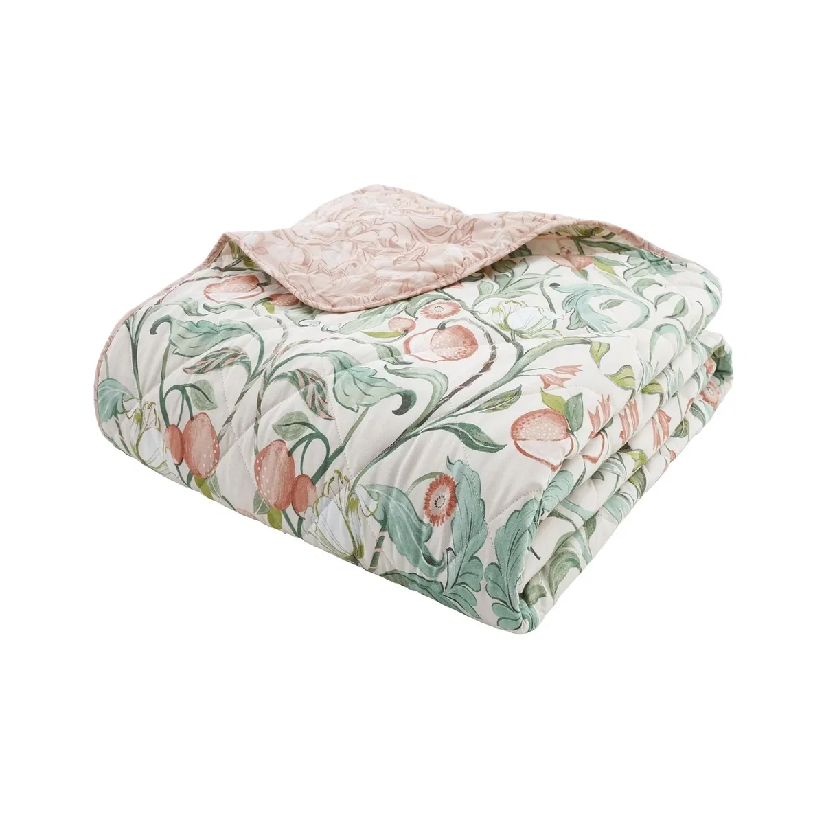 Floral Reversible Quilted Bedspread – image 3