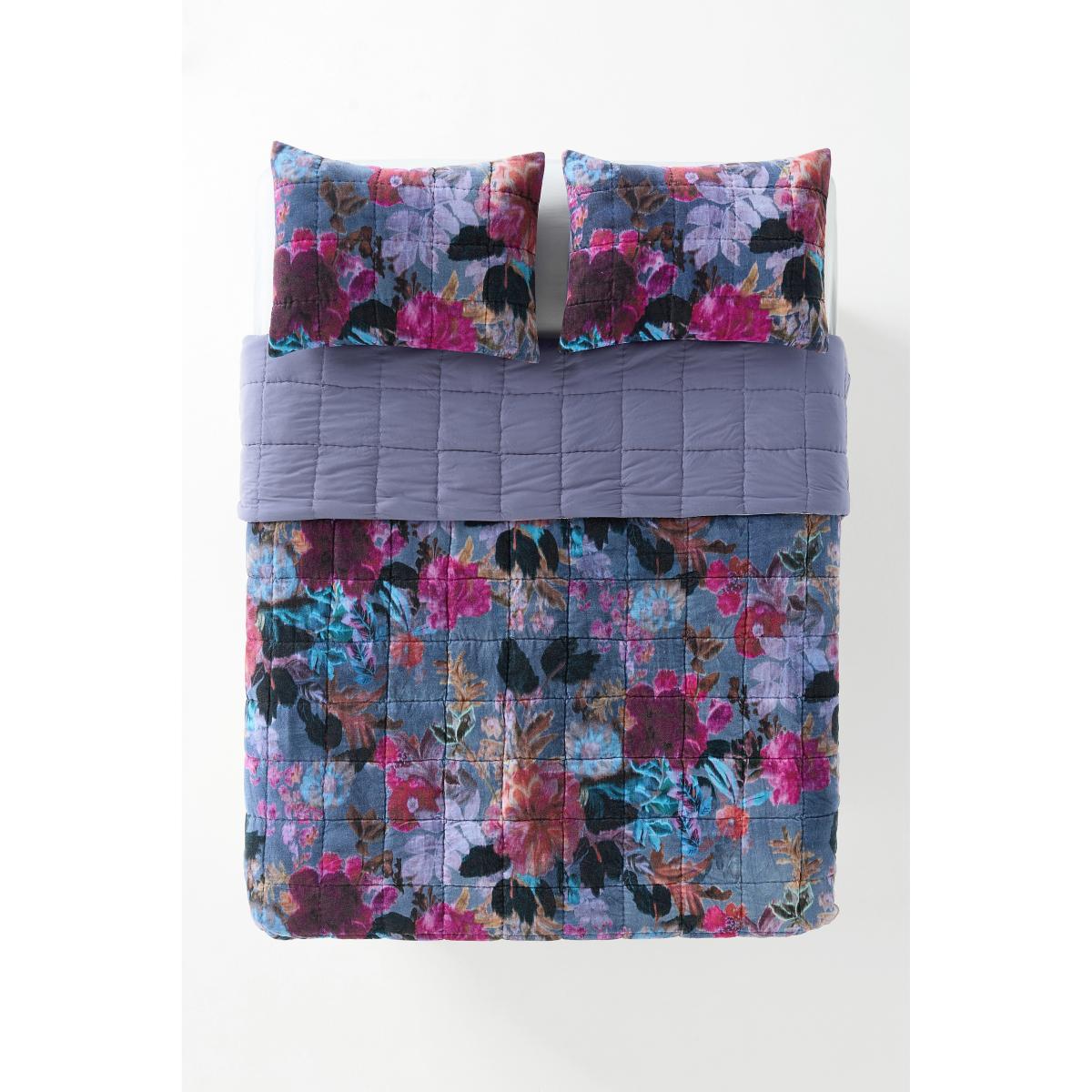 Imogen Cotton Velvet Floral Printed Bedspread – image 2