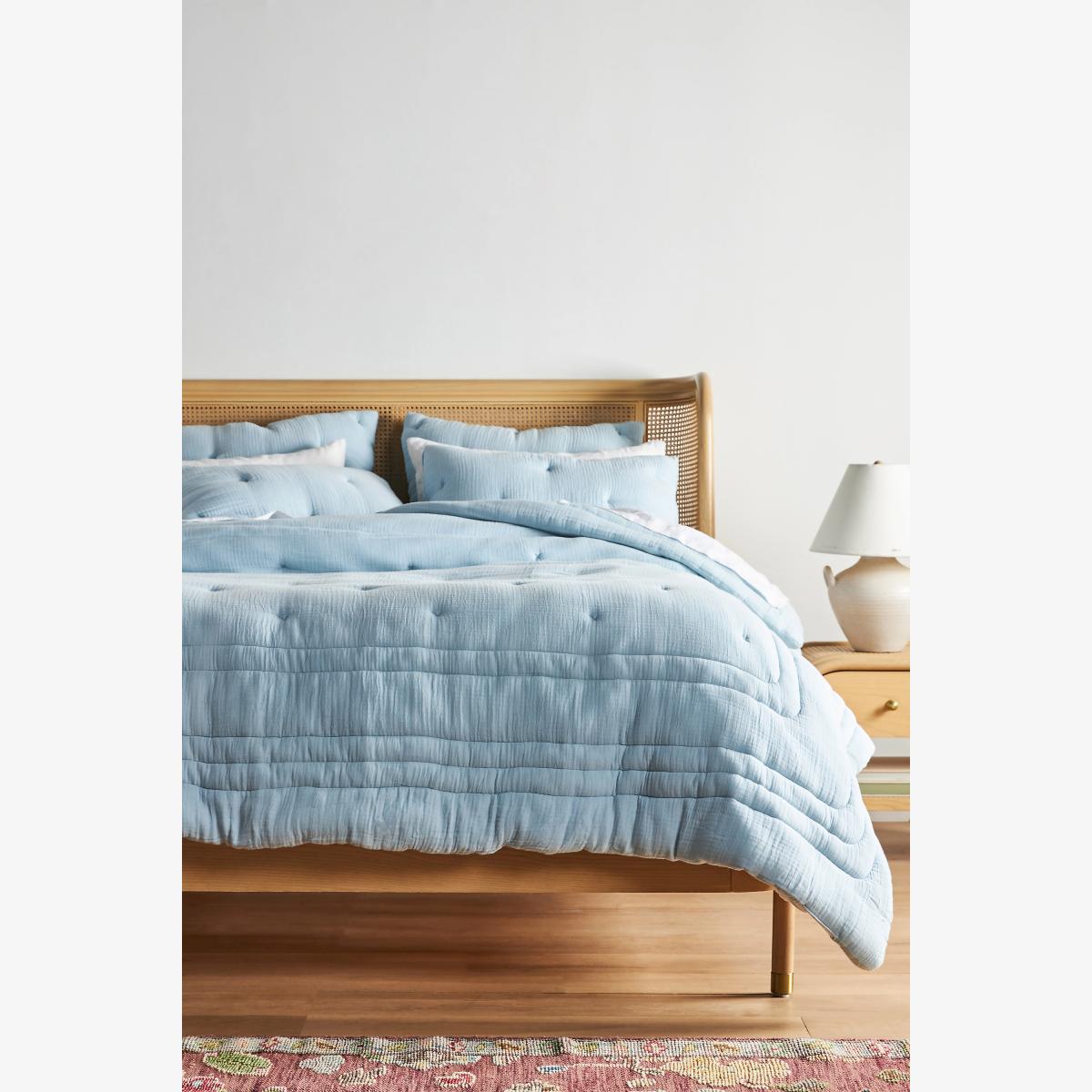 Elysian Cross-Dyed Gauze Quiltu200bed Bedspread – image 1