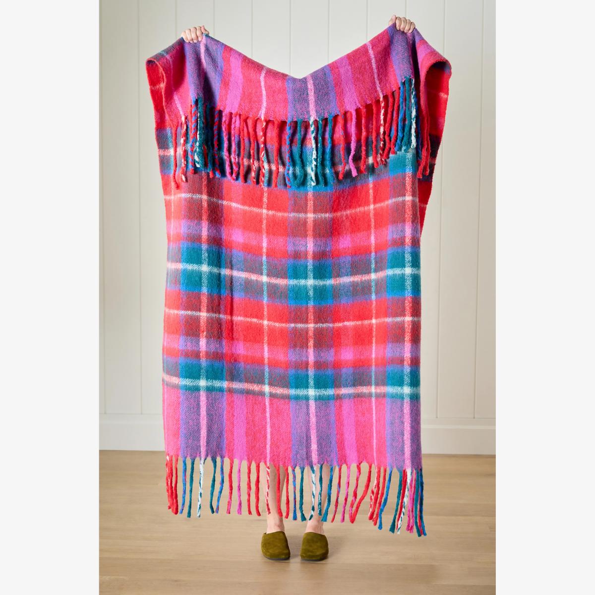 Tartan Wool Plaid Throw Blanket – image 1
