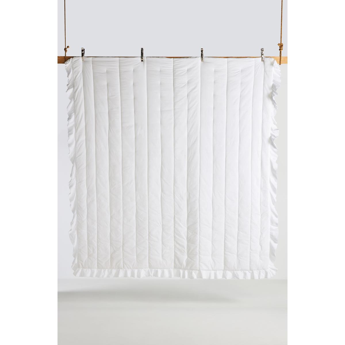 Zaida Ruffled Voile Quilted Bedspread – image 4