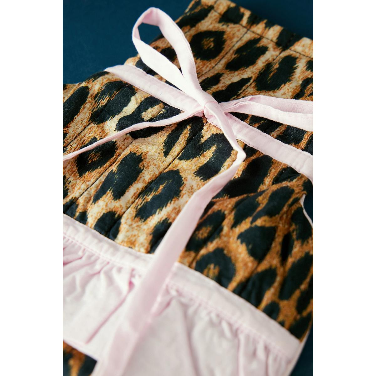Damson Madder Quilted Leopard Hot Water Bottle Cover – image 2