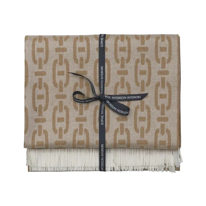 Burlington Throw Tan, Throw - Andrew Martin Sophie Paterson