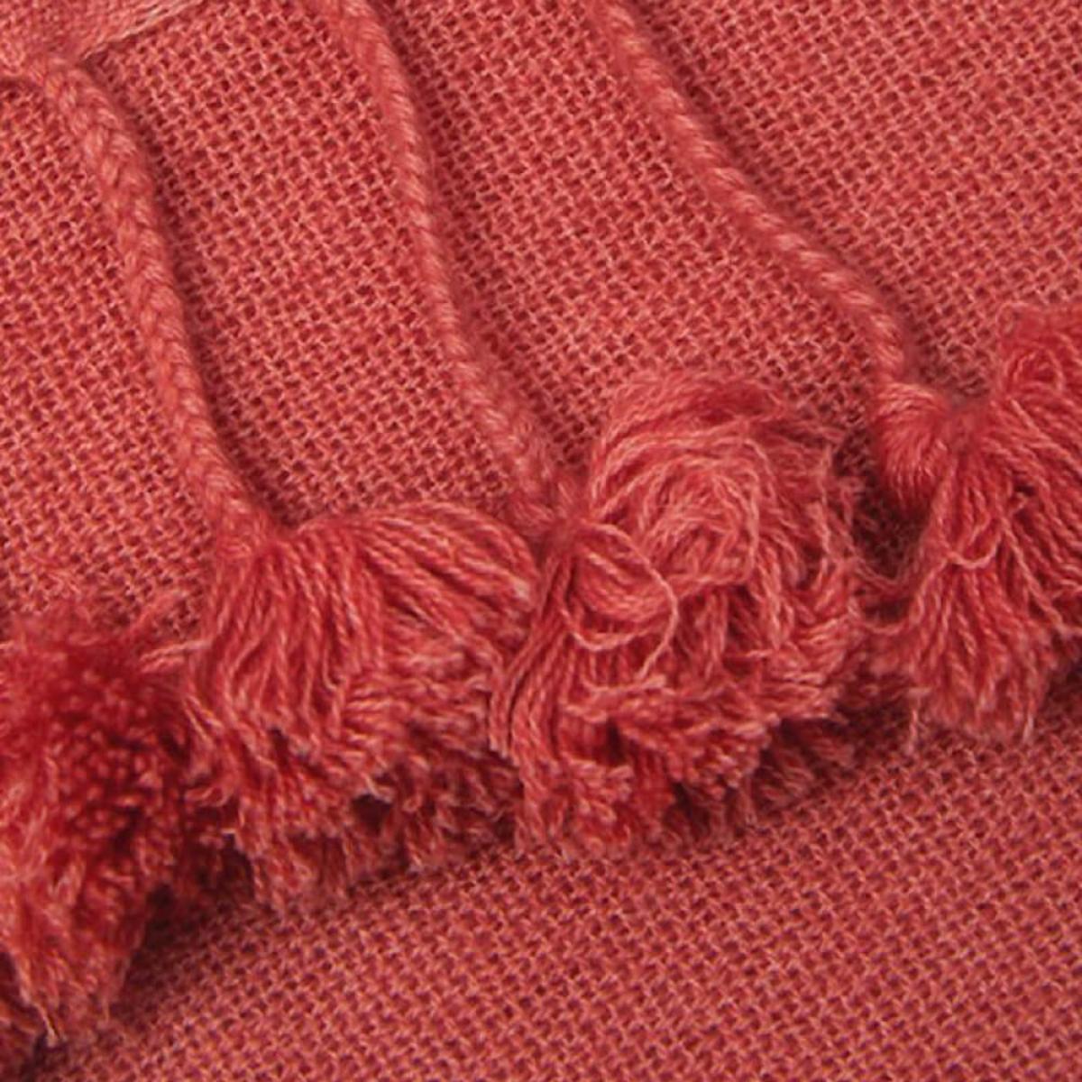 Lacquer Wanaka Cashmere Throw with Pompoms – image 2