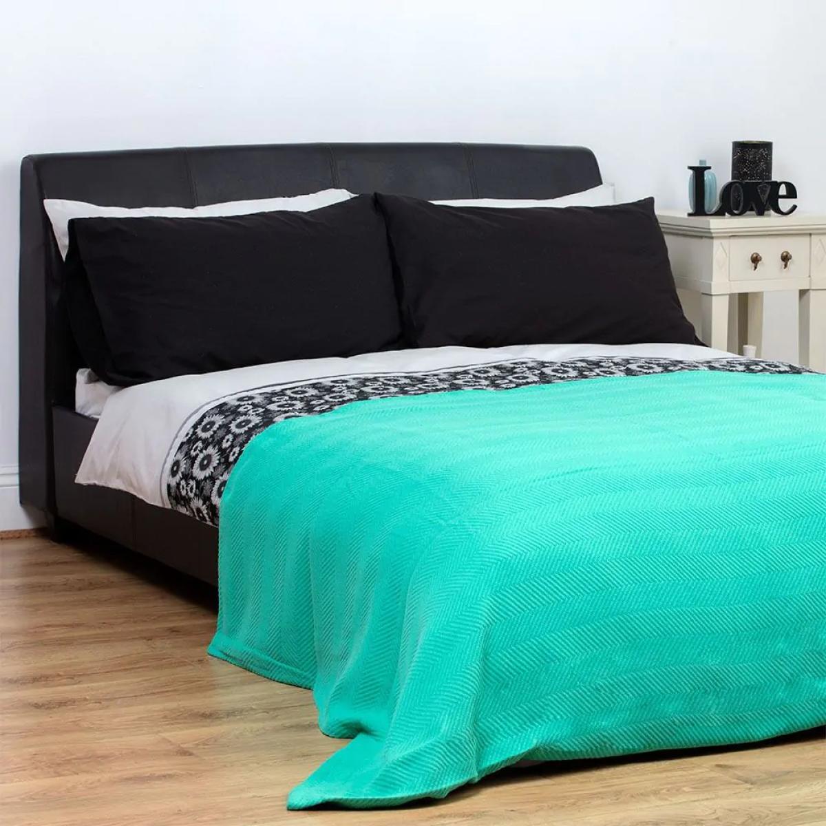 Herringbone Bedspread, Jade – image 3