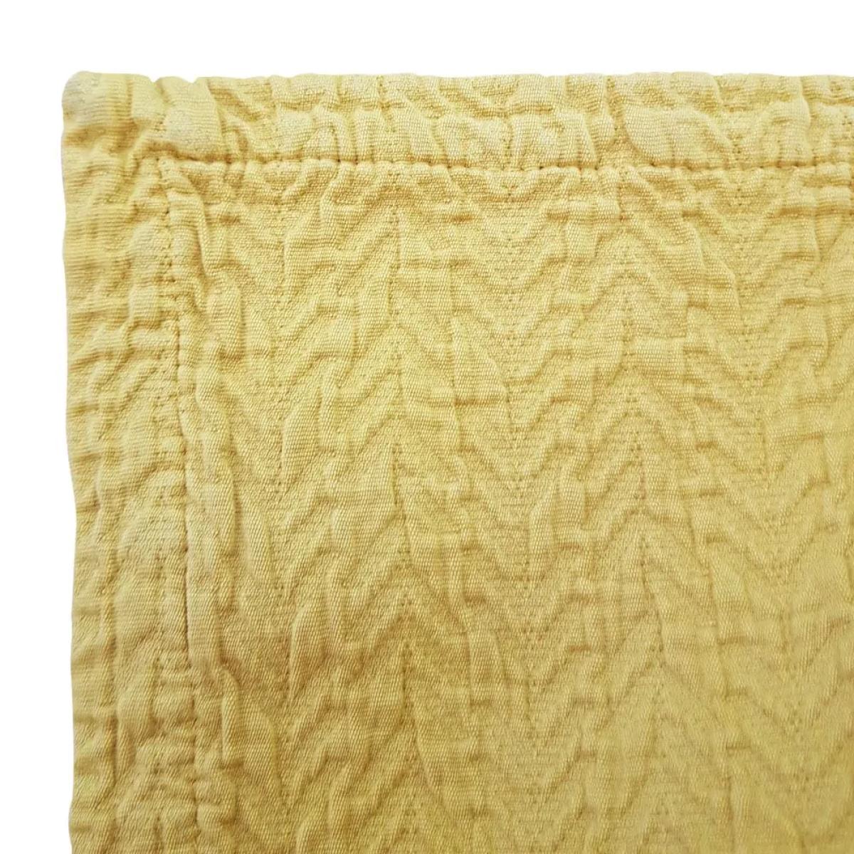 Pleated Bedspread, Mustard – image 2