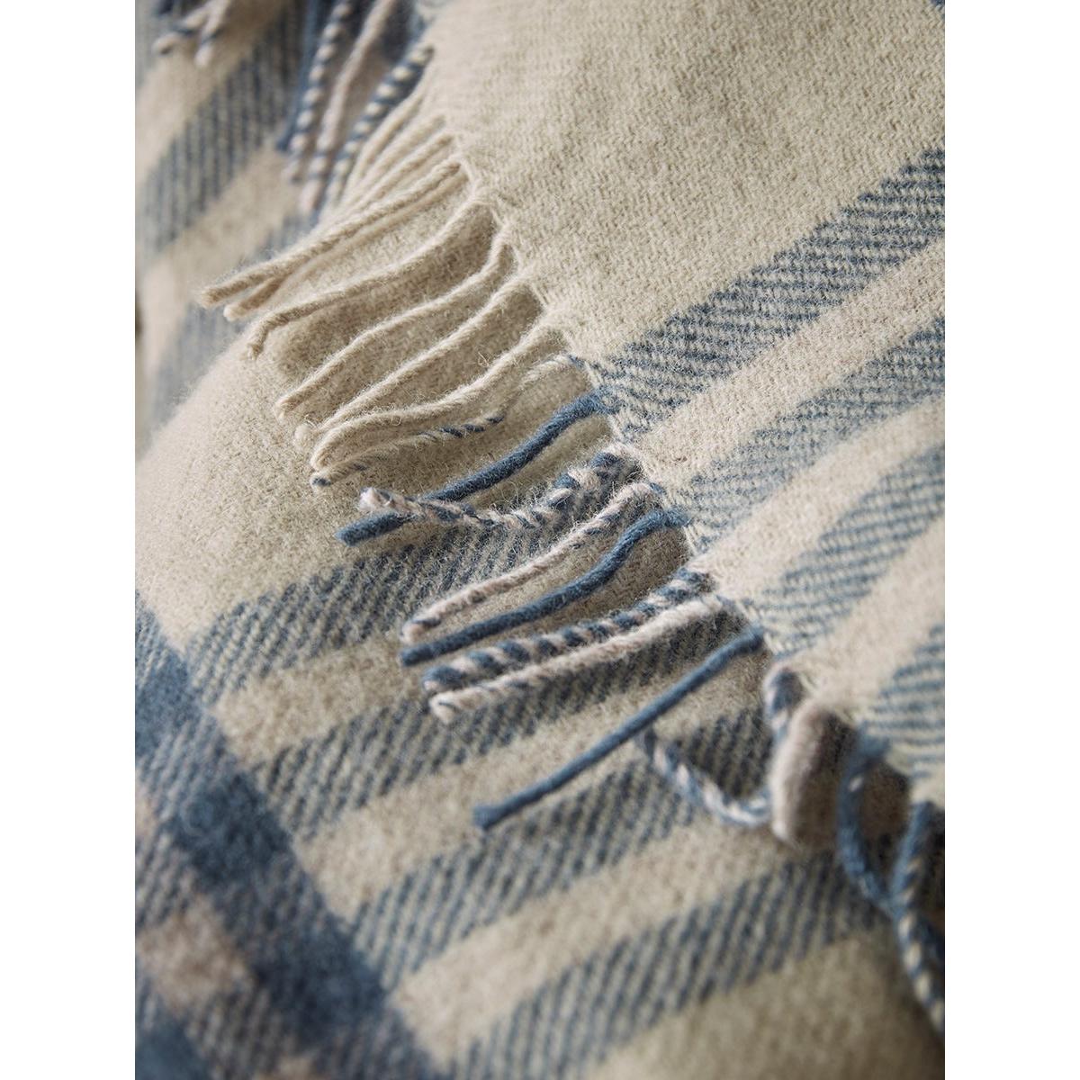 Soft Wool Large Throw - Navy Checked – image 2