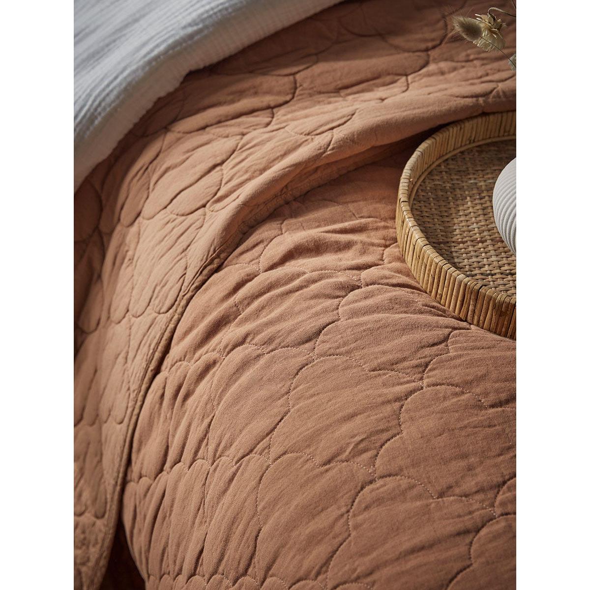 Quilted Bedspread - Terracotta – image 3