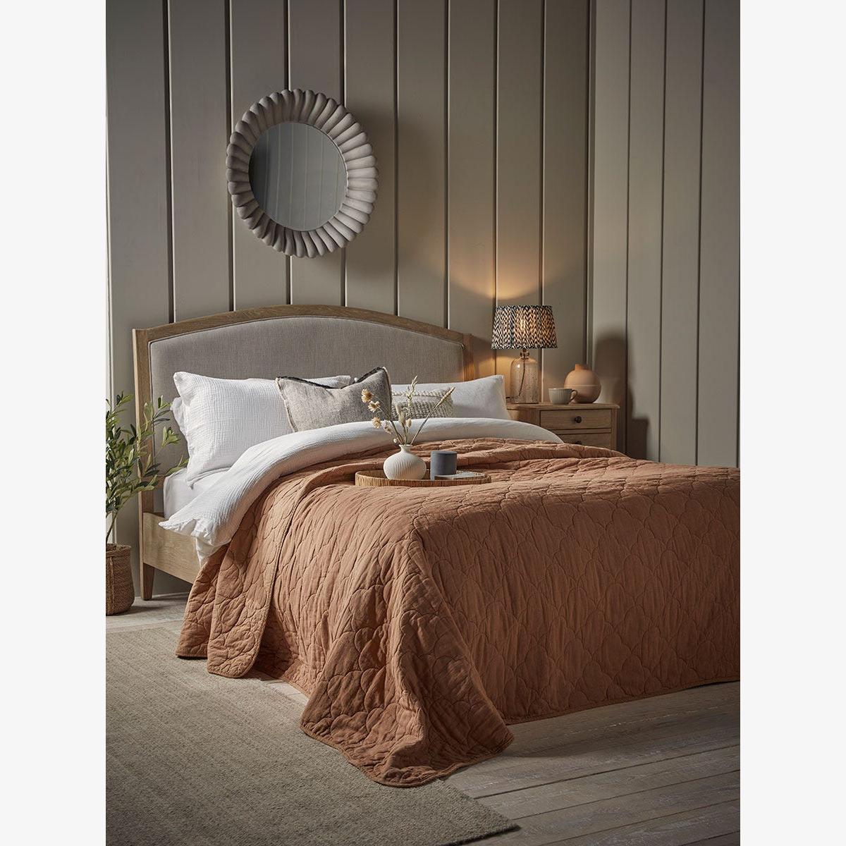 Quilted Bedspread - Terracotta – image 1
