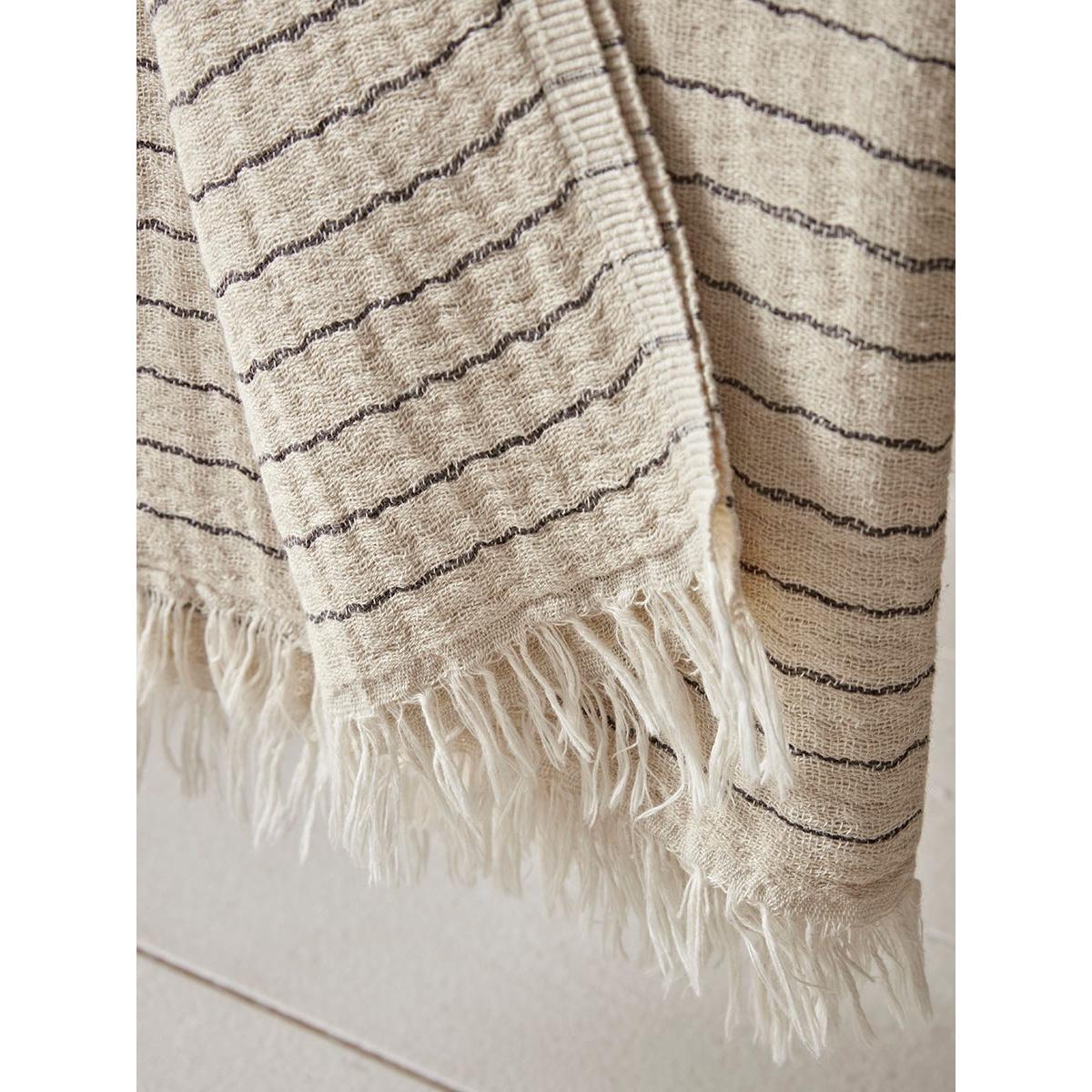 Black Pinstripe Throw – image 3