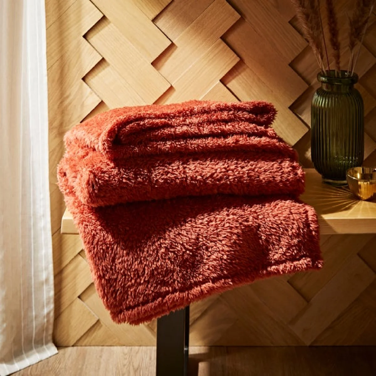 Teddy Bear Throw Teddy Rust Brown – image 1