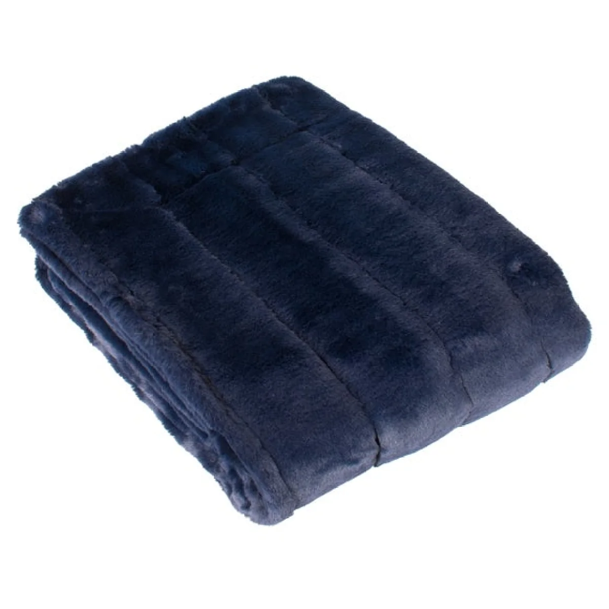 Empress Faux Fur Throw Navy – image 2
