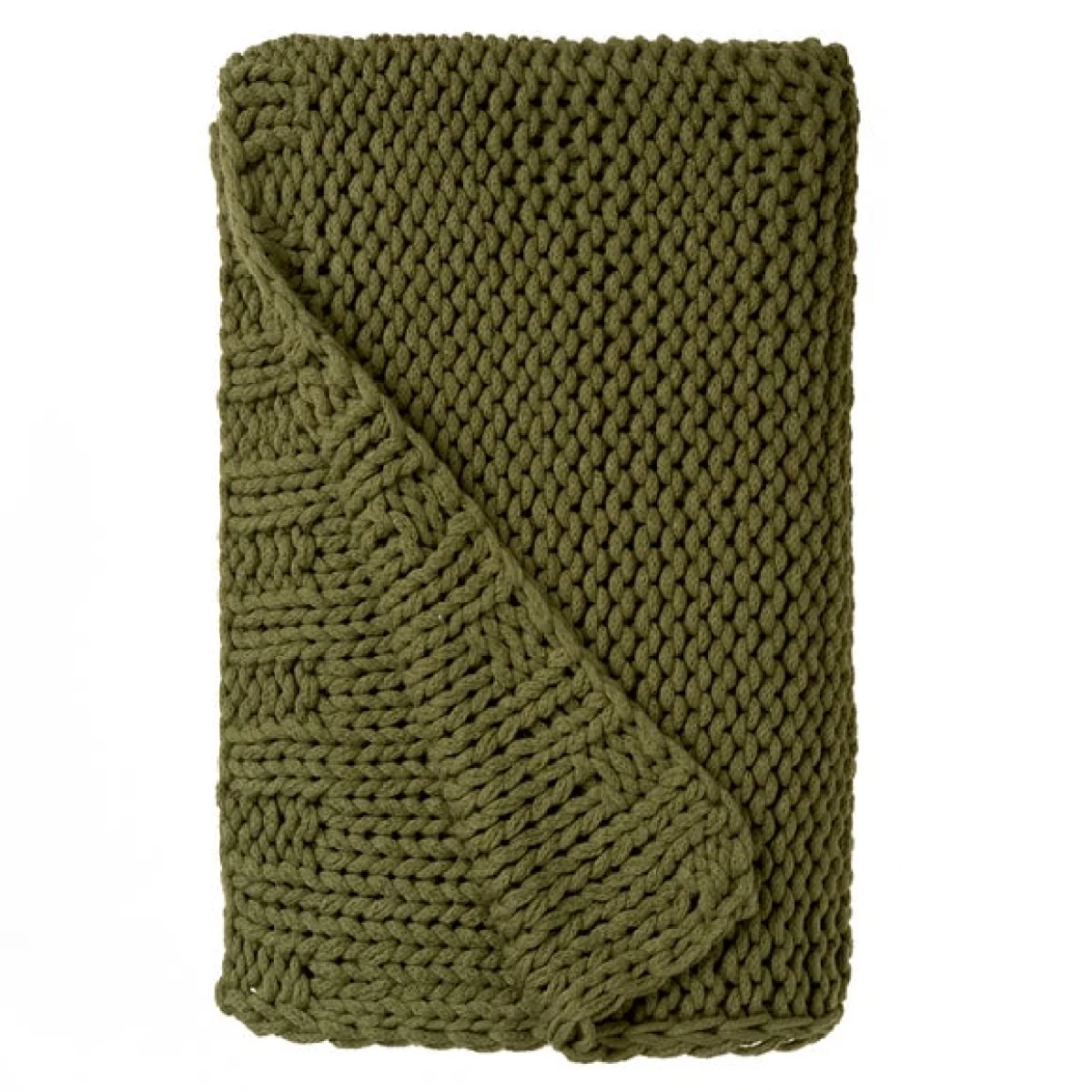 Dunelm Navy Blue Chunky Knit Throw 130cm x 170cm Navy – image 5