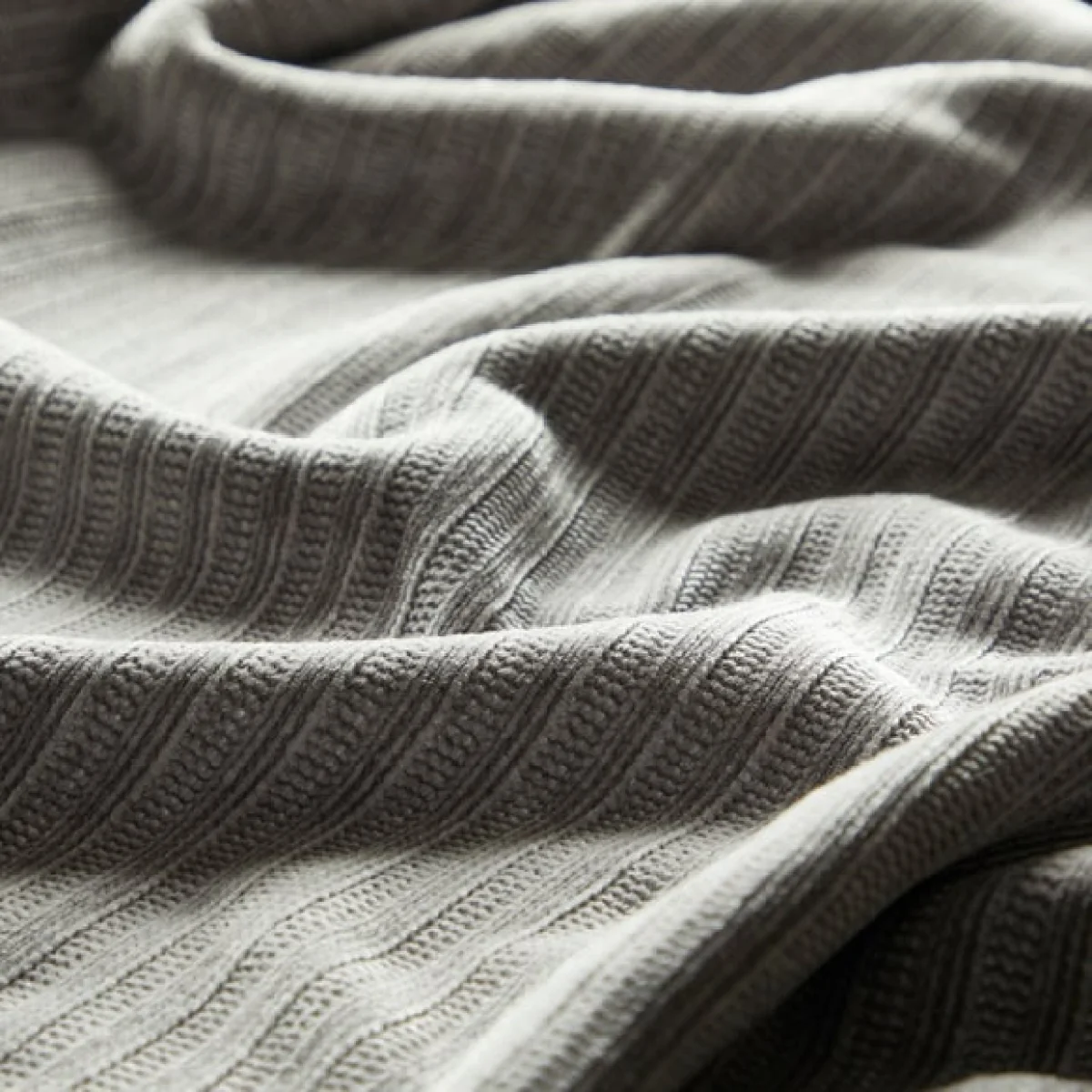 Chenille Stripe Reversible 130cm x 180cm Throw Navy – image 4