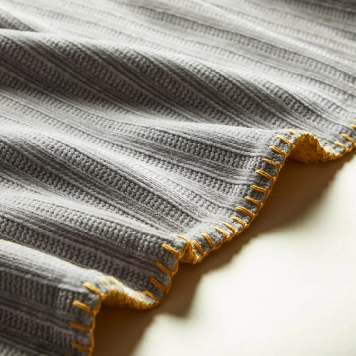 Chenille Stripe Reversible 130cm x 180cm Throw Navy – image 5