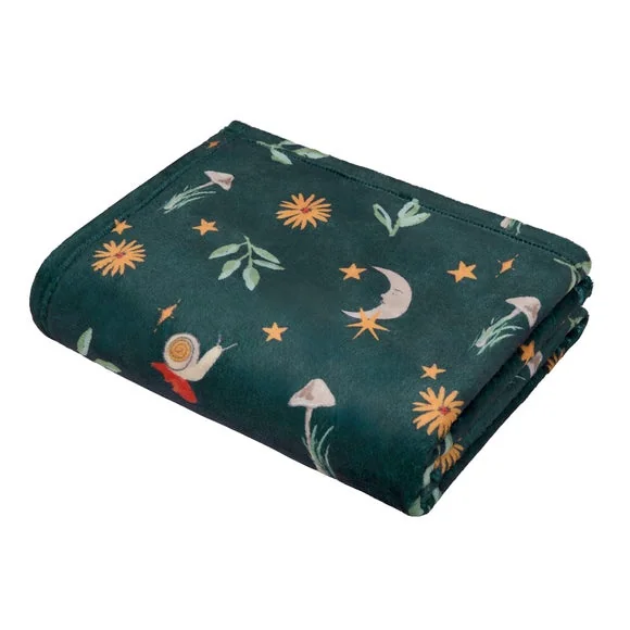 Fusion Botanical Mushrooms Throw Blanket – image 3