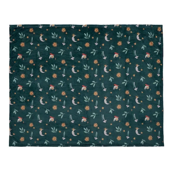 Fusion Botanical Mushrooms Throw Blanket – image 4