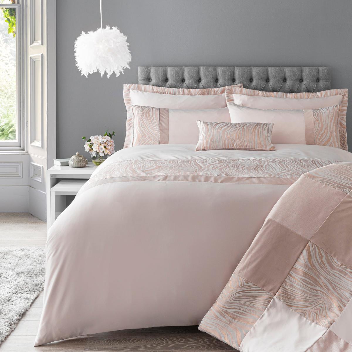 Keeley Pink Patchwork Bedspread Pink – image 3