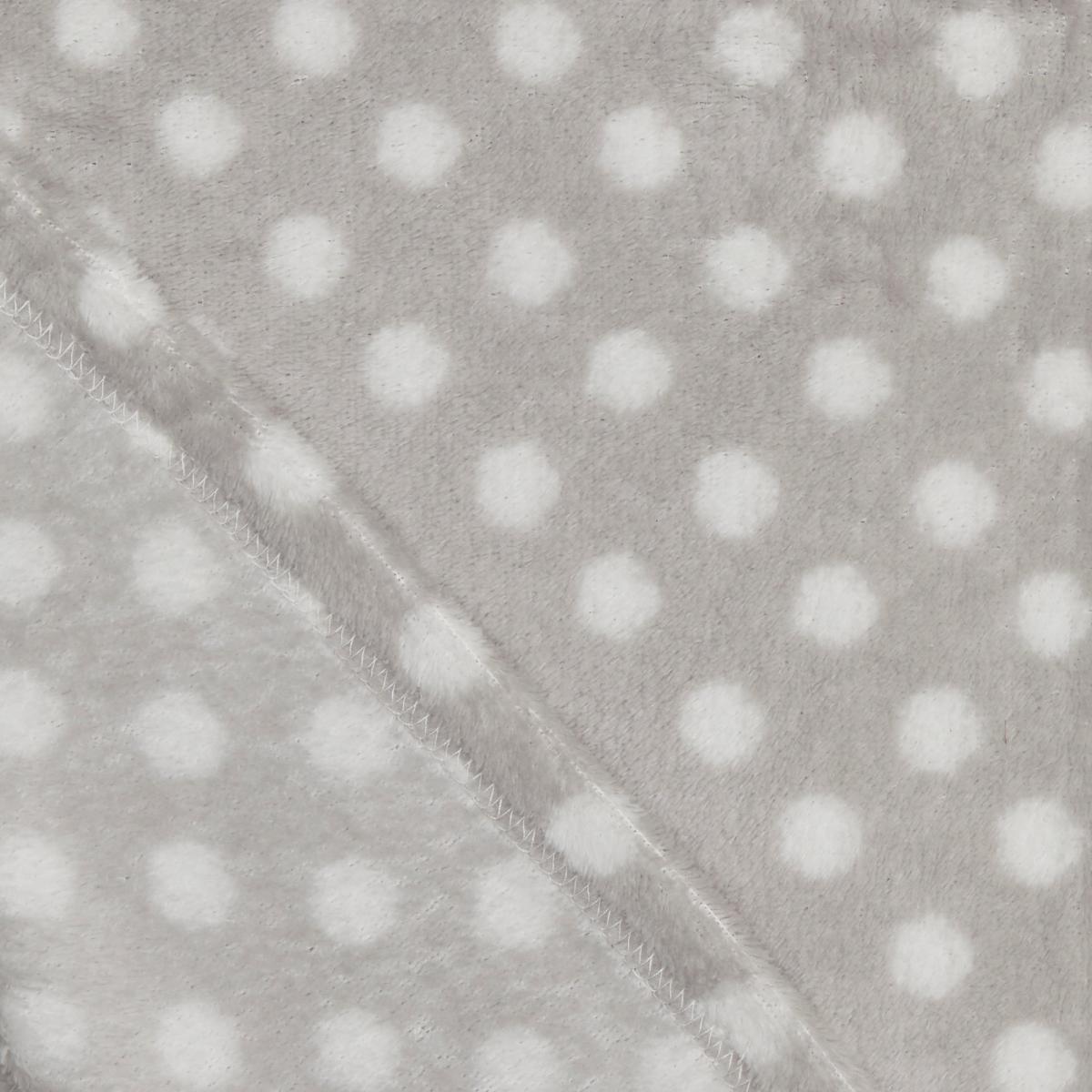 Spotted Grey Printed Fleece 130cm x 170cm Throw Grey – image 3