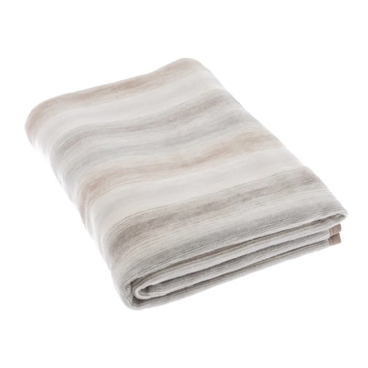 Thermosoft Ombre Stripe Natural Throw Natural – image 2