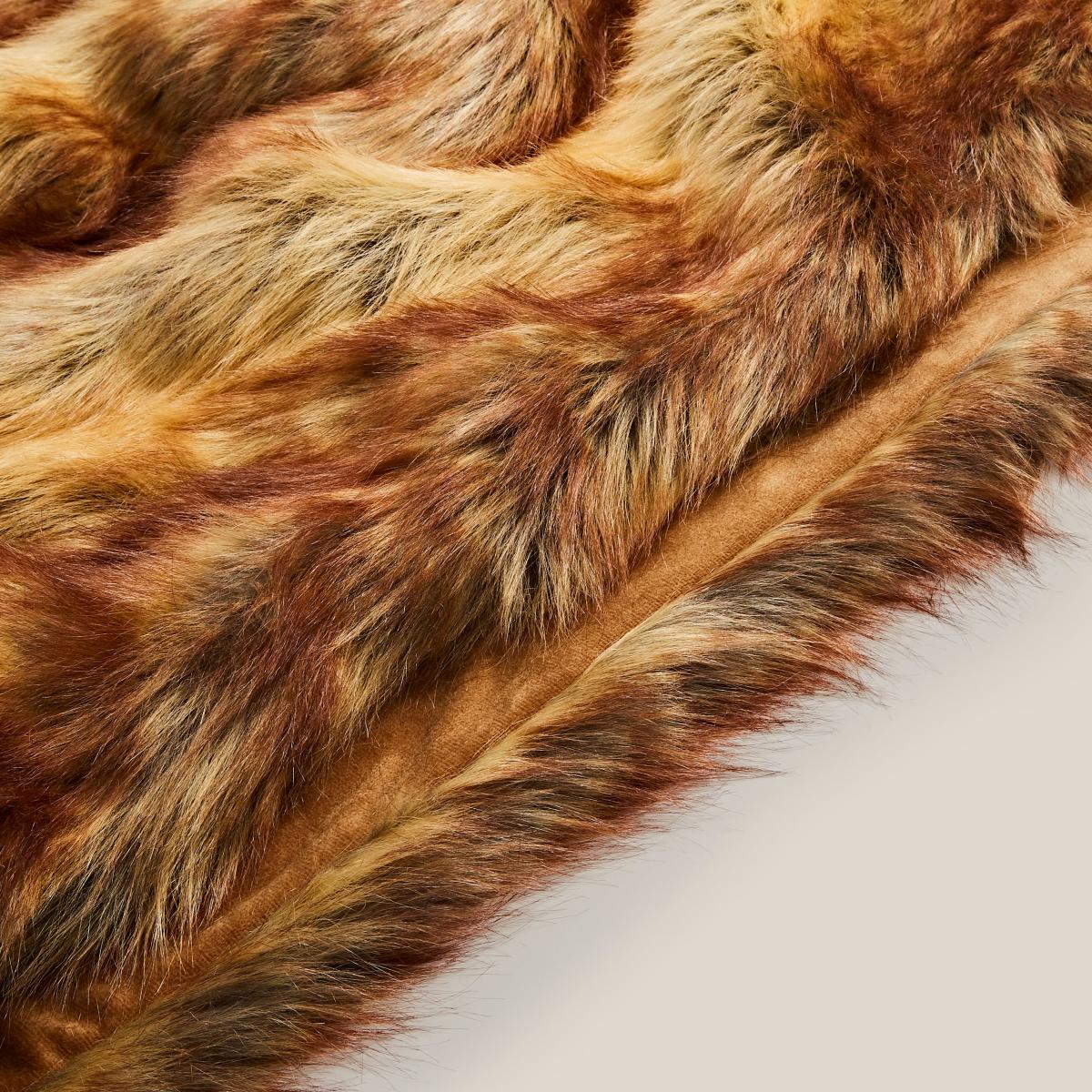 Fox Faux Fur 130x180cm Brown Throw Brown – image 3