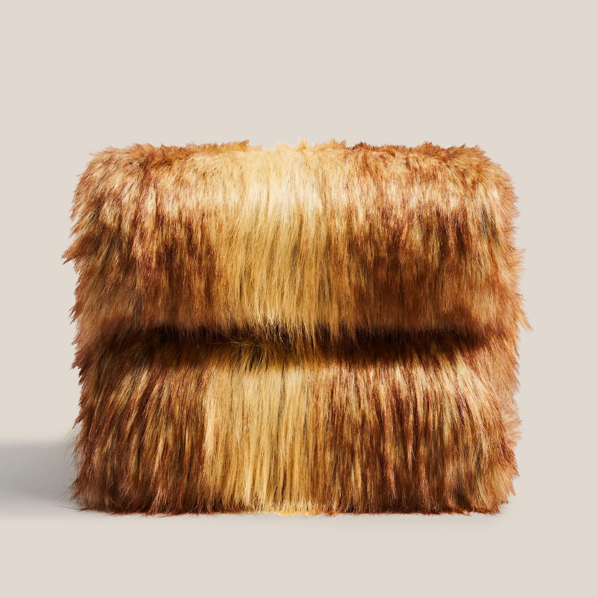 Fox Faux Fur 130x180cm Brown Throw Brown – image 4
