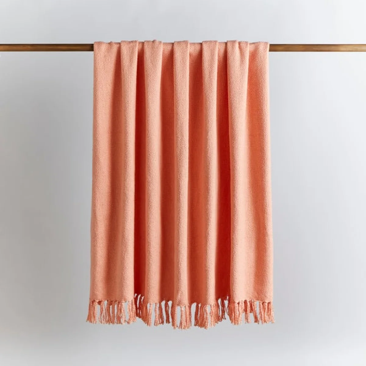 Aris Cotton Weave 130cm x 180cm Throw Orange – image 3